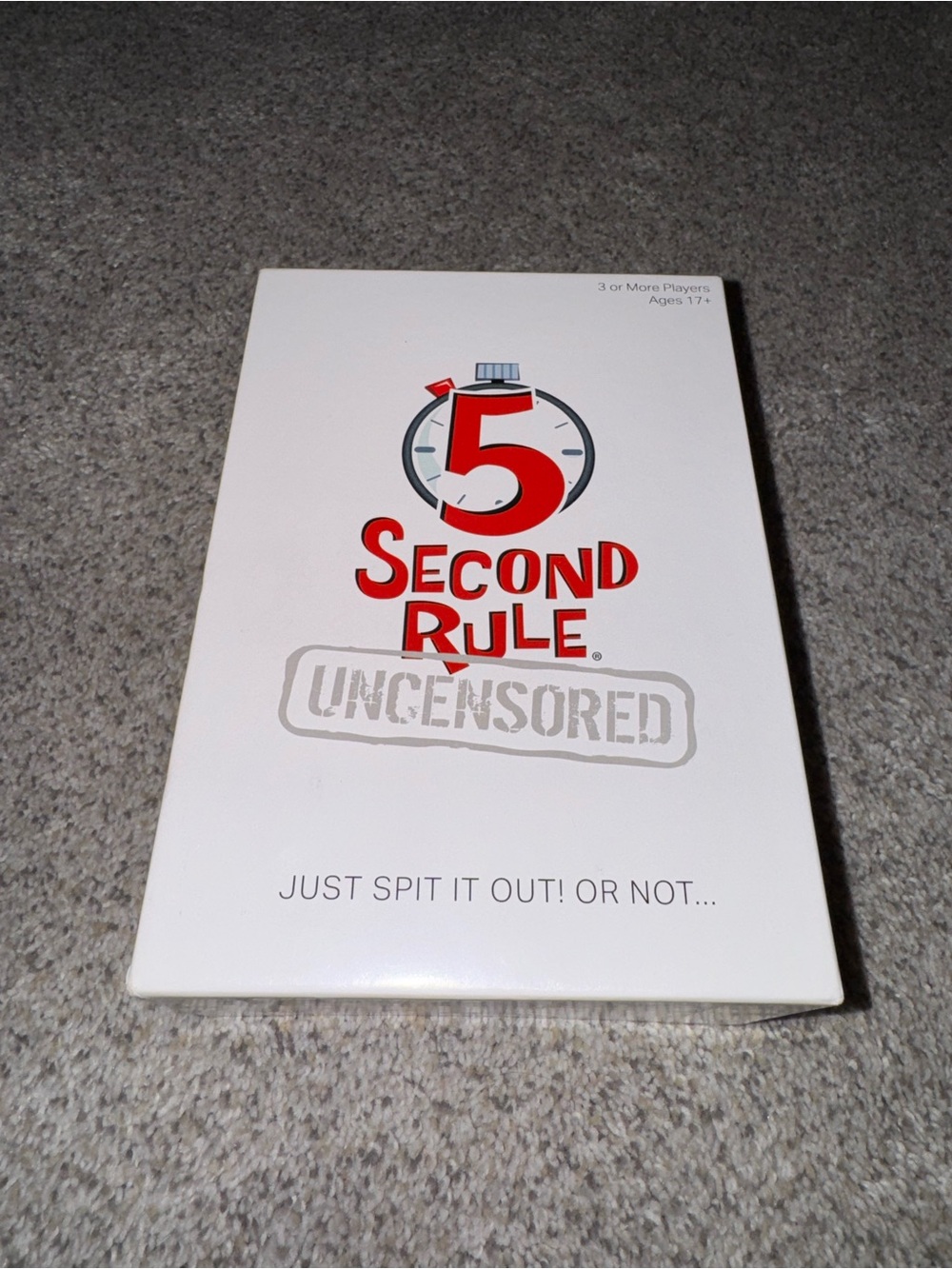 5 Second Rule Uncensored Party Game - White Box